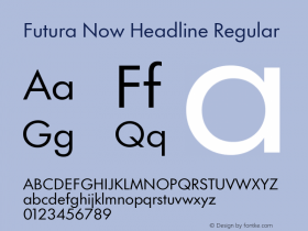 Futura Now Headline Rg Version 1.01图片样张