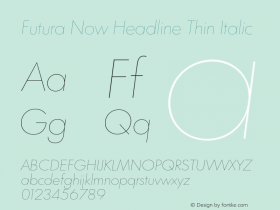 Futura Now Headline Th It Version 1.01图片样张