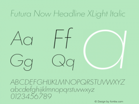 Futura Now Headline XLt It Version 1.01图片样张