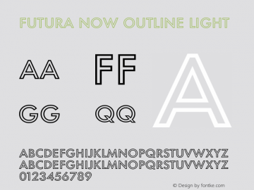 Futura Now Outline Lt Version 1.20图片样张