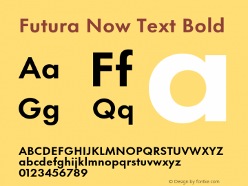 Futura Now Text Bd Version 1.01图片样张