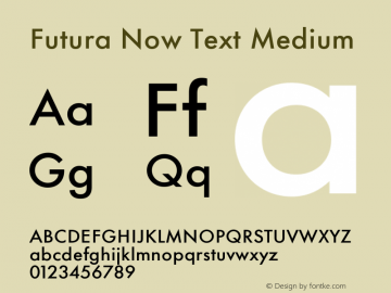 Futura Now Text Md Version 1.01图片样张