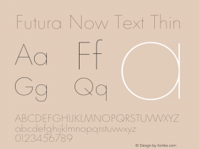 Futura Now Text Th Version 1.01图片样张