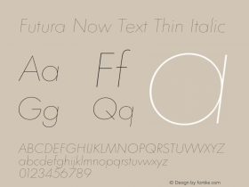 Futura Now Text Th It Version 1.01图片样张