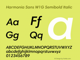 HarmoniaSansW1G-SemiBdItalic Version 1.000图片样张