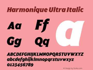 Harmonique Ultra Italic Version 1.000;FEAKit 1.0图片样张