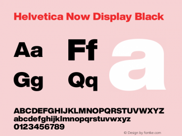 Helvetica Now Display Black Version 1.20图片样张