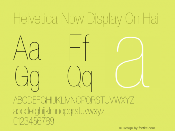 Helvetica Now Display Cn Hai Version 2.00图片样张