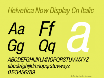 Helvetica Now Display Cn Ita Version 2.00图片样张