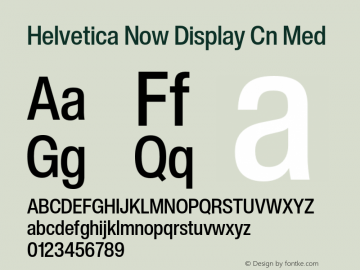 Helvetica Now Display Cn Med Version 2.00图片样张