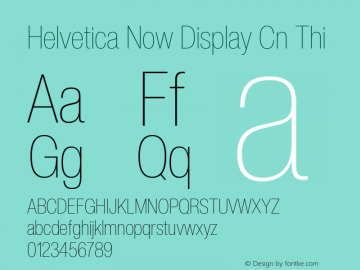 Helvetica Now Display Cn Thi Version 2.00图片样张