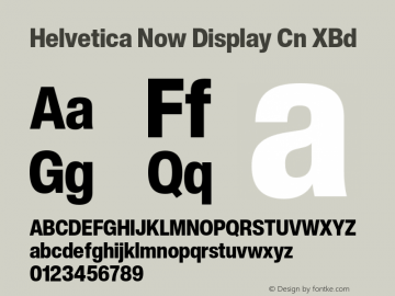 Helvetica Now Display Cn XBd Version 2.00图片样张