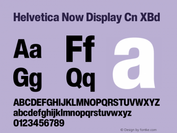 Helvetica Now Display Cn XBd Version 2.00图片样张