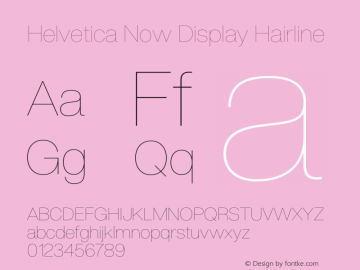 Helvetica Now Display Hairline Version 1.20图片样张