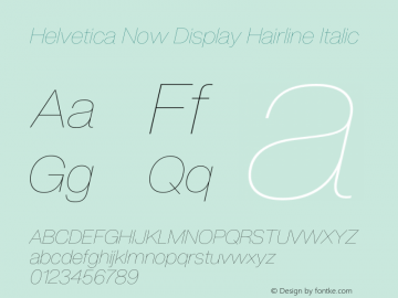 Helvetica Now Display Hair It Version 1.20图片样张