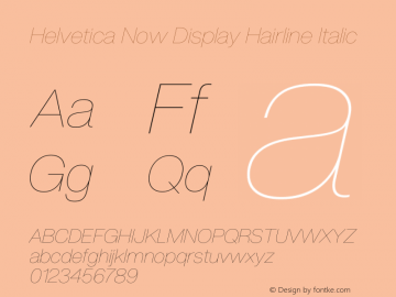 Helvetica Now Display Hair It Version 1.20图片样张