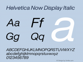 Helvetica Now Display It Version 1.20图片样张