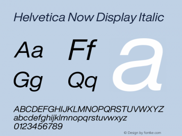 Helvetica Now Display It Version 1.20图片样张