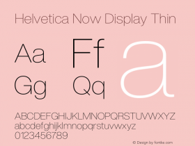 Helvetica Now Display Thin Version 1.20图片样张