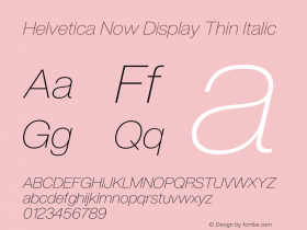 Helvetica Now Display Th It Version 1.20图片样张