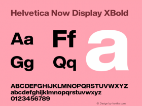 Helvetica Now Display XBold Version 1.20图片样张