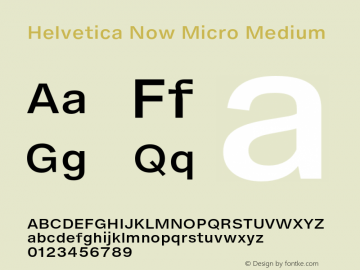Helvetica Now Micro Medium Version 1.20图片样张