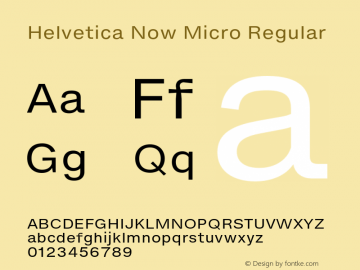 Helvetica Now Micro Version 1.20图片样张