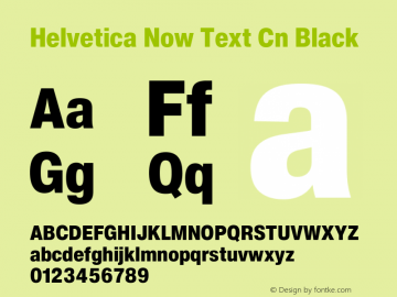 Helvetica Now Text Cn Black Version 2.00图片样张