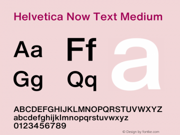 Helvetica Now Text Medium Version 1.20图片样张
