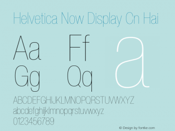 Helvetica Now Display Cn Hai Version 2.00图片样张