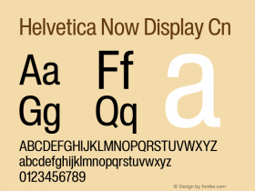 Helvetica Now Display Cn Version 2.00图片样张