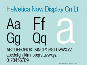 Helvetica Now Display Cn Lt Version 2.00图片样张