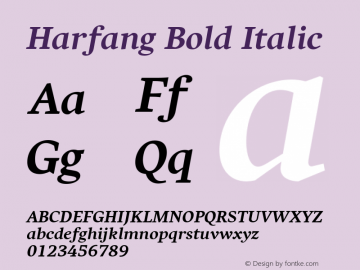 Harfang Bold Italic Version 2.000图片样张