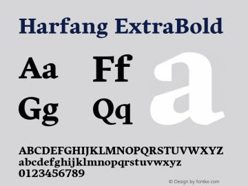 Harfang ExtraBold Version 2.000图片样张