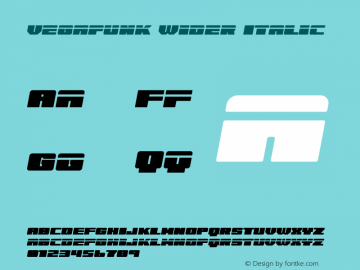 Vegapunk Wider Italic Version 1.004;Fontself Maker 3.5.7图片样张