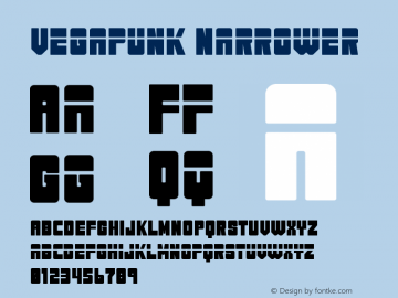 Vegapunk Narrower Version 1.002;Fontself Maker 3.5.7图片样张