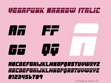 Vegapunk Narrow Italic Version 1.002;Fontself Maker 3.5.7图片样张