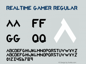 Realtime Gamer Version 1.00;July 6, 2021;FontCreator 11.5.0.2430 64-bit图片样张