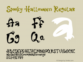 Spooky Halloween Version 1.00;August 7, 2021;FontCreator 11.5.0.2430 64-bit图片样张