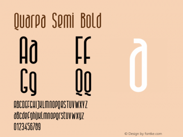 Quarpa Semi Bold Version 1.000图片样张