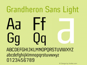 Grandheron Sans Light Version 2.000;PS 1.000;hotconv 1.0.57;makeotf.lib2.0.21895图片样张