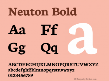Neuton Bold Version 1.42图片样张