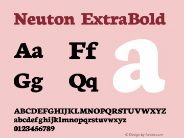 Neuton Extrabold Version 1.42图片样张