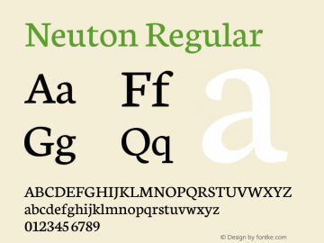 Neuton Regular Version 1.42图片样张