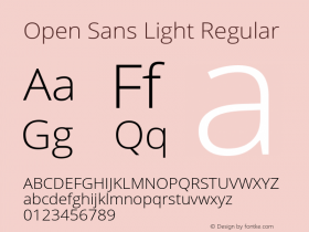 Open Sans Light Version 1.10图片样张