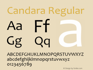 Candara Version 1.00图片样张