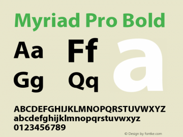 MyriadPro-Bold Version 2.102;PS 2.000;hotconv 1.0.67;makeotf.lib2.5.33168图片样张