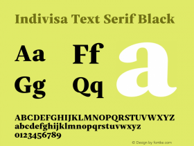 Indivisa Text Serif Regular Bold Version 0.005;PS 0.5;hotconv 1.0.88;makeotf.lib2.5.647800图片样张