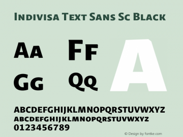 Indivisa Text Sans Sc Regular Bold Version 0.005;PS 0.5;hotconv 1.0.88;makeotf.lib2.5.647800 DEVELOPMENT图片样张