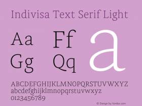 Indivisa Text Serif Light Version 0.005;PS 0.5;hotconv 1.0.88;makeotf.lib2.5.647800 DEVELOPMENT图片样张